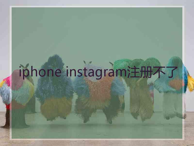 iphone instagram注册不了